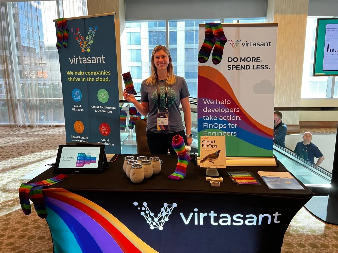 Virtasant's booth at FinOps X
